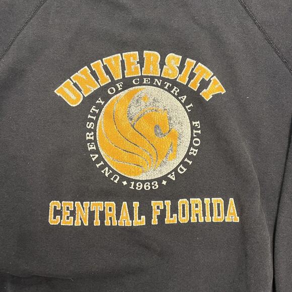 Vintage 80s University of Central Florida Black Sweatshirt - Picture 2 of 3